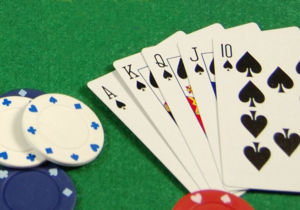 Royal Flush at a casino night